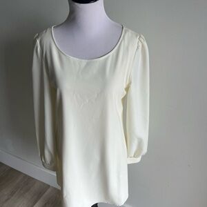 Tobi Cream Puff Sleeve Blouse Relaxed Fit